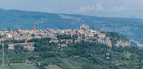 Landscape of the historic village of Orvieto. Famous for his splendid cathedral, duomo di Orvieto. Umbria, Italy