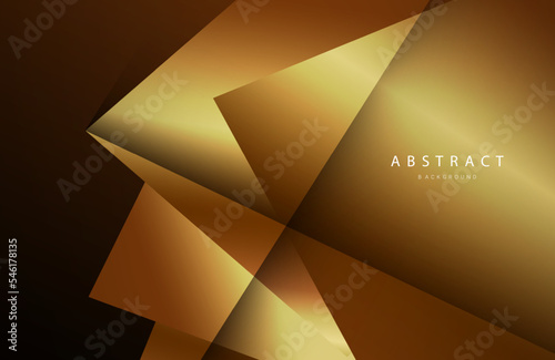 Abstract geometric gold concept shiny design background