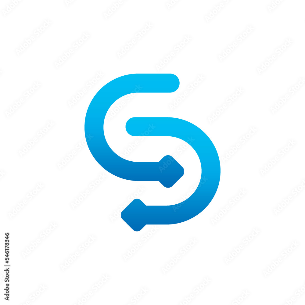 Blue letter S Logo Vector Design Blue letter S Logo Vector Design