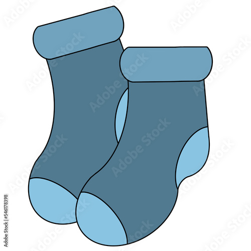 knit socks illustration