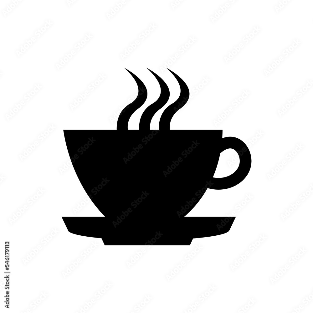 Vector silhouette of a coffee cup