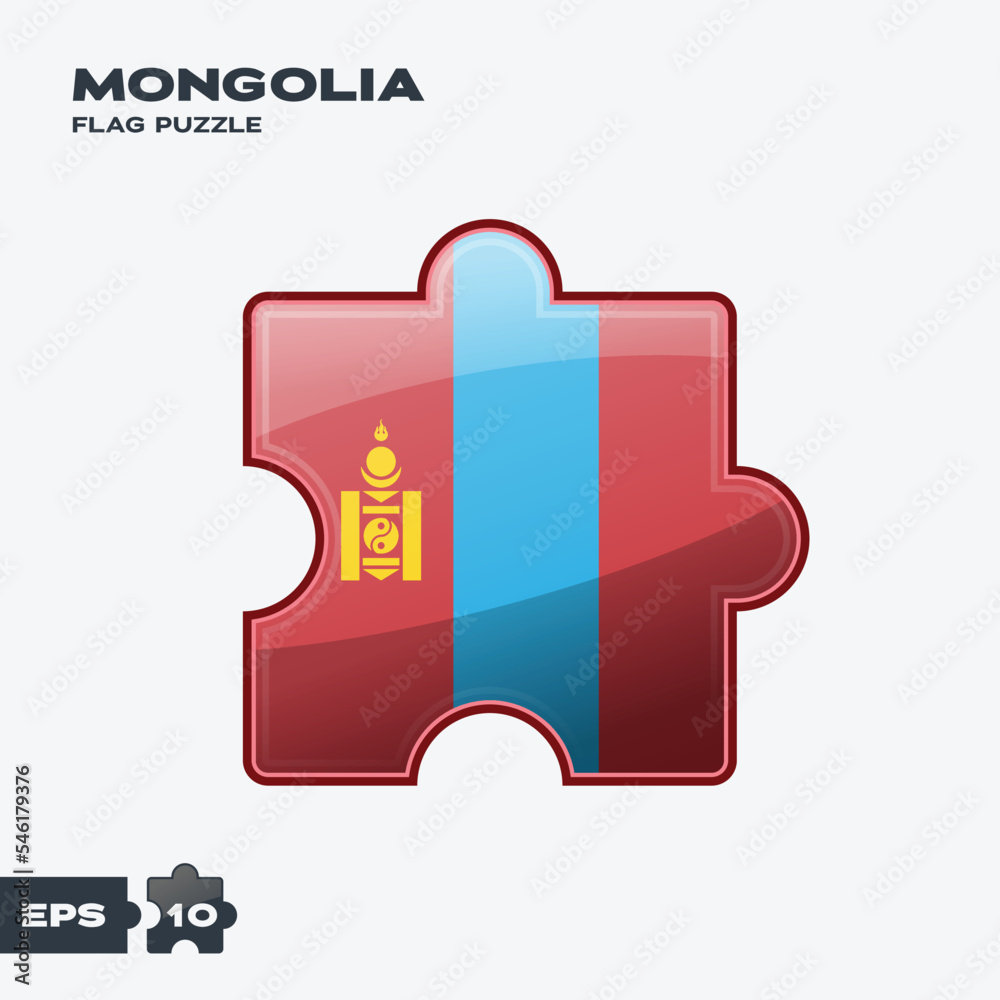 Mongolia Flag Puzzle Mongolia Flag Puzzle