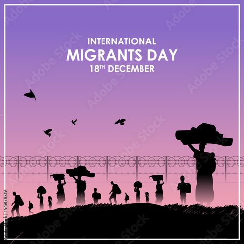 Vector illustration of International Migrants Day