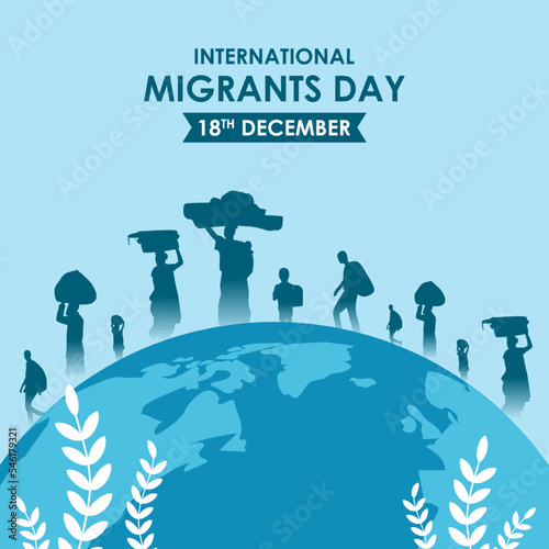 Vector illustration of International Migrants Day