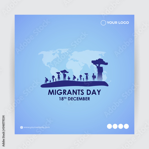 Vector illustration of International Migrants Day
