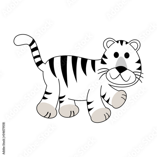 Vector illustration of a tiger