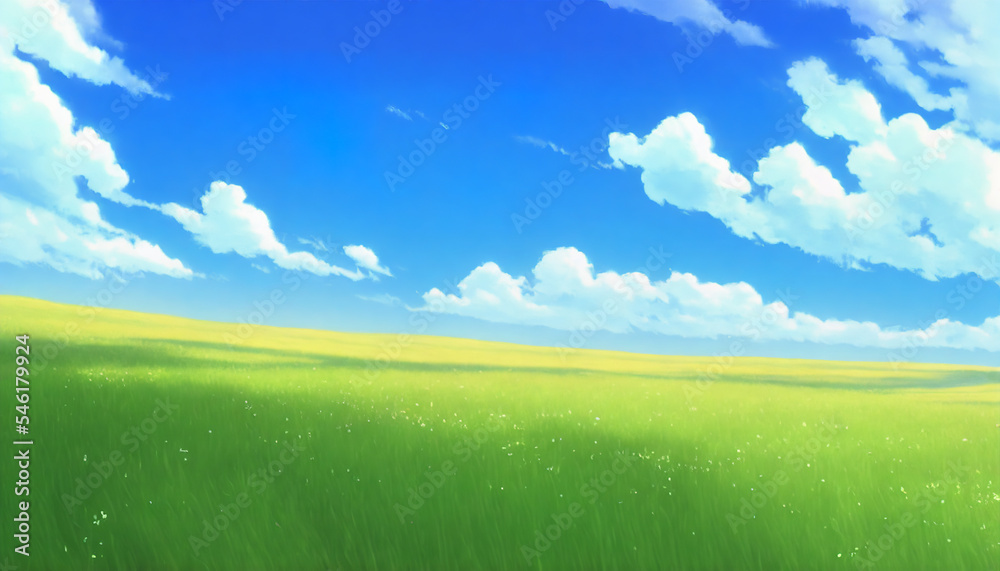 Artwork of grassy summer field Artwork of grassy summer field
