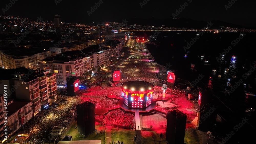 Drone footage of turkey's biggest concert, which took place in the