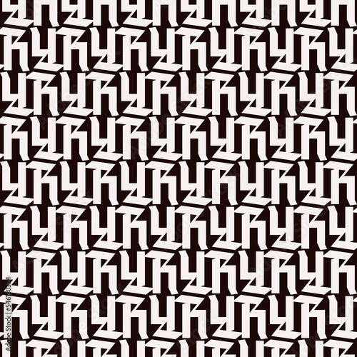 Gothic letters seamless pattern in typographic style