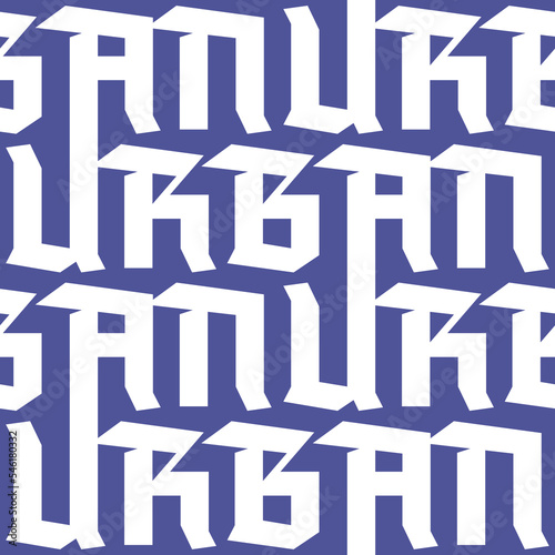 Gothic letters seamless pattern in typographic style