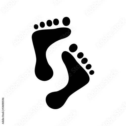 Vector illustration of human footprints