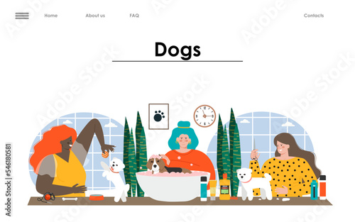 Dog care service online vet clinic landing page
