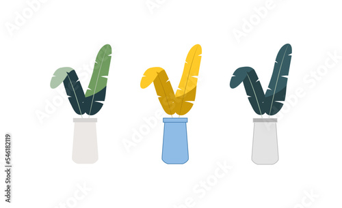 Furniture and decor elements vector. Collection of home decorations for cosiness interior isolated. Flat vector cartoon illustration isolated on white background.
