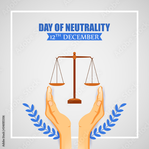 vector illustration for day of neutrality photo