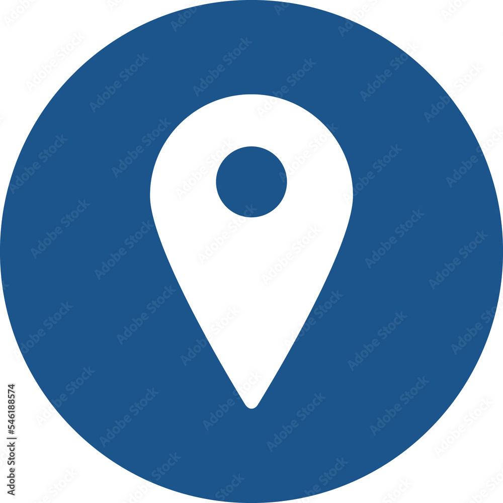 Location pointer pin icons design in blue circle. Location pointer pin icons design in blue circle.