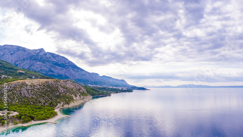 Landscape with Krvavica, dalmatian coast of Adriatic sea, Croatia