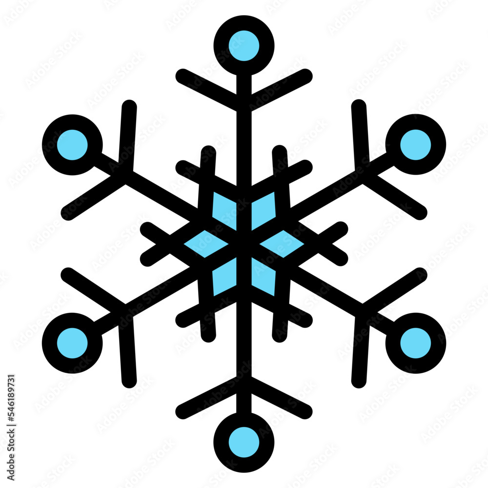 snowflake filled outline icon snowflake filled outline icon