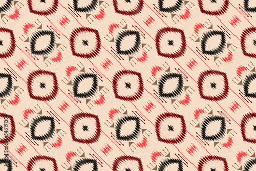 Ikkat or ikat print batik textile seamless pattern digital vector design for Print saree Kurti Borneo Fabric border brush symbols swatches stylish
