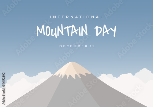 International mountain day background celebrated on december 11.