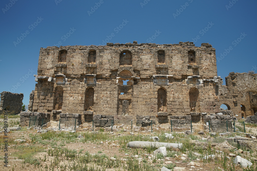 Aspendos Ancient City in Antalya, Turkiye Aspendos Ancient City in Antalya, Turkiye