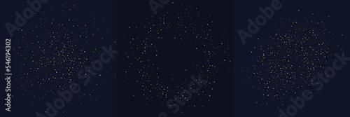 Gold glitter. Shiny particles on a dark background.
