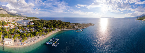 Amazing beach in Brela on Makarska Riviera, Dalmatia, Croatia