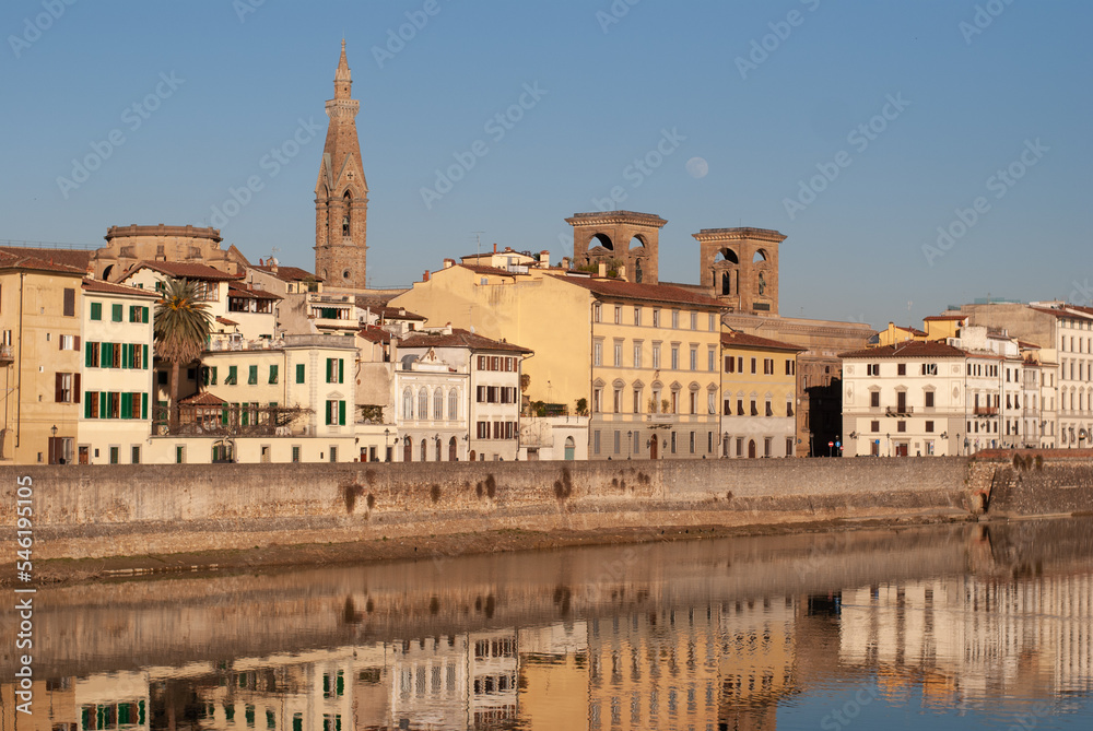 Buildings over the channel in Florence