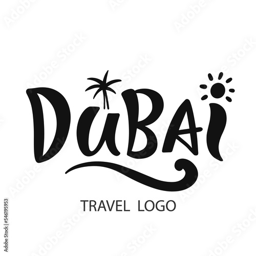 Dubai City vector lettering logotype