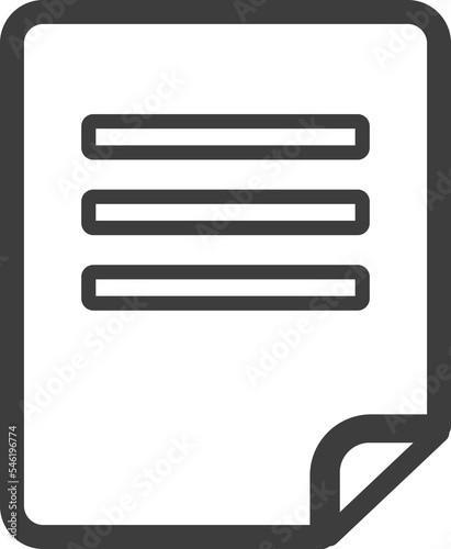 Document thin line icon  Social icon set.