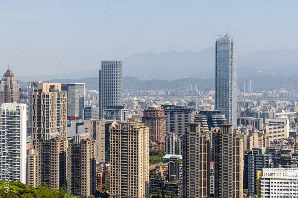 Obraz premium Taipei city downtown skyline