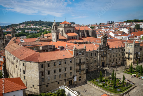 Santiago de Compostela view from the Cathedral, Galicia, Spain