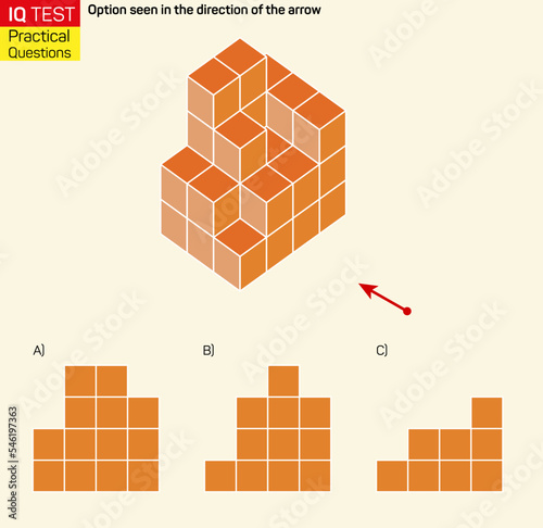 Visual intelligence questions - Find top view of towers. IQ TEST