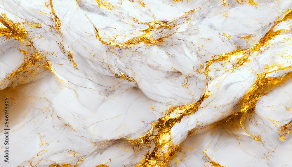 Golden 3d marble textured background. Abstract design, 4k wallpaper