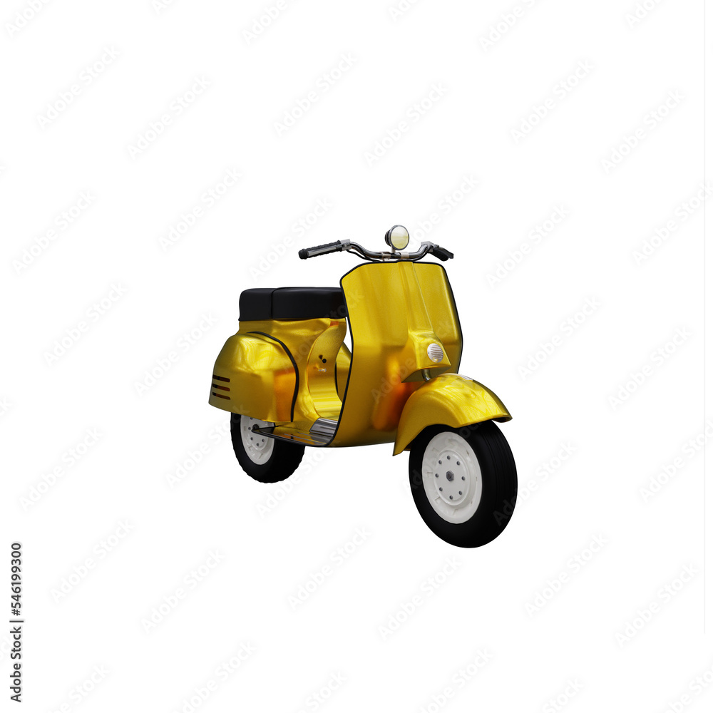 motor scooter bike isolated
