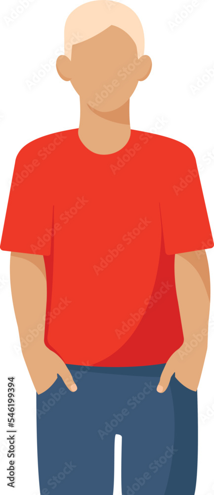 Faceless boy in standing pose Faceless boy in standing pose
