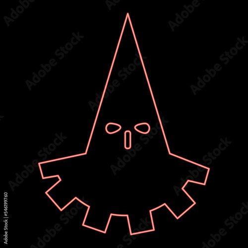 Neon executioner hangman red color vector illustration image flat style