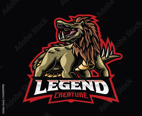 Ammit goddess mascot logo design