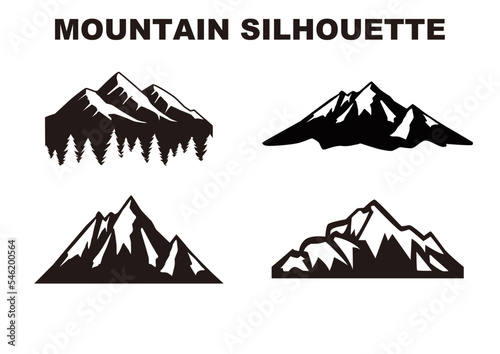 MOUTAIN SILHOUETT ILLUST photo