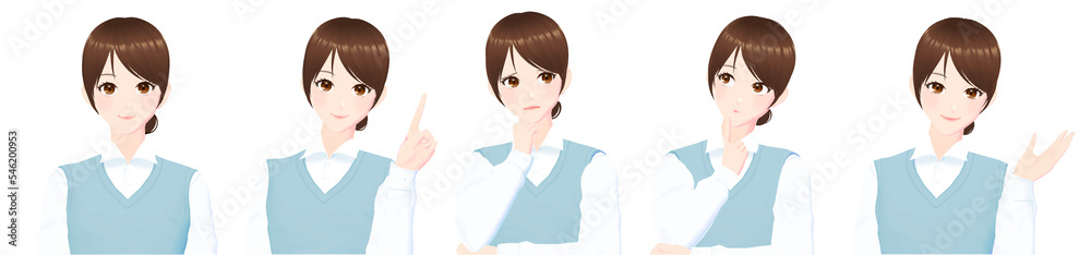 女性のイラスト素材セット 女性のイラスト素材セット