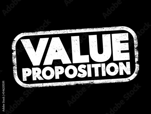 Value Proposition text stamp, concept background