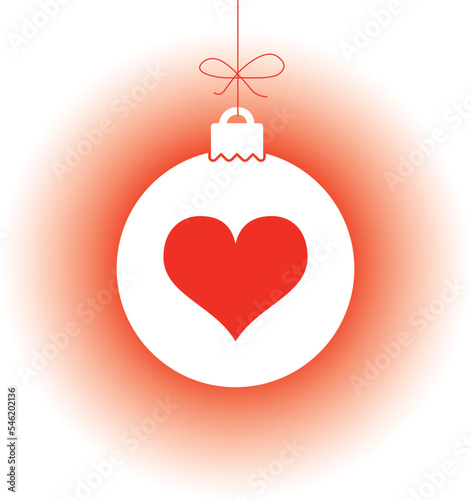Christmas ball vector icon illustration xmas