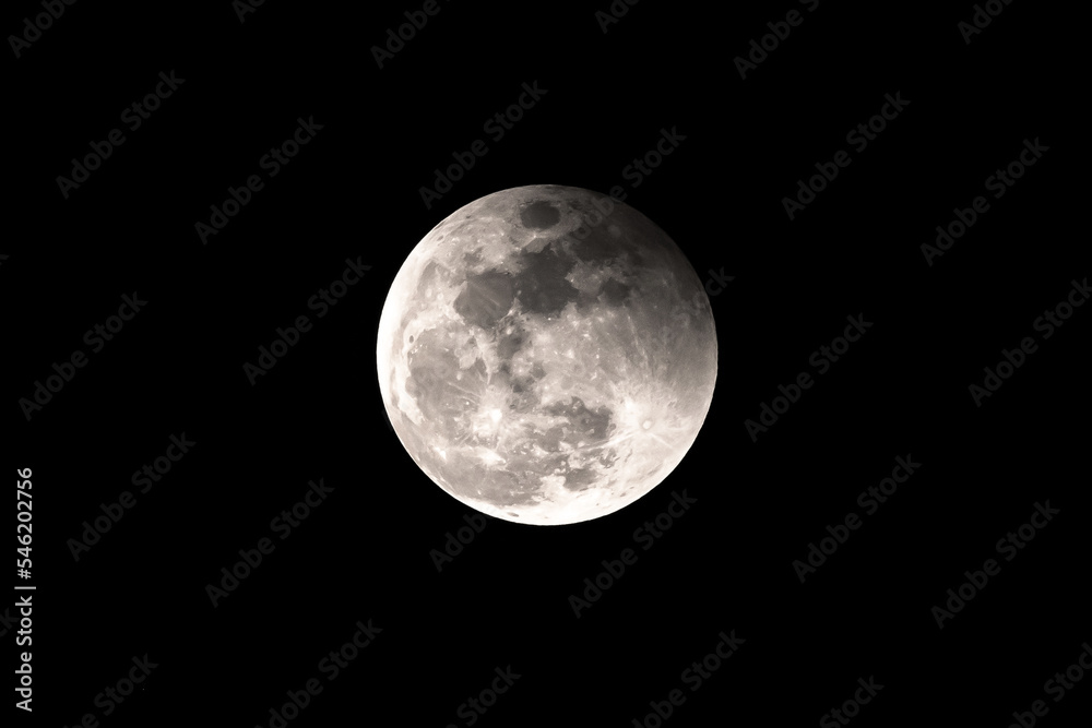 Fototapeta premium moon on the dark night dark background