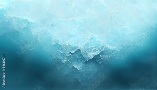 Cracked Ice. Blue Christmas textured background. Winter surface. Illustration Art