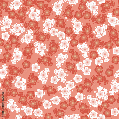 和柄-「吉祥紋」のシームレスなパターン。和柄の素材。
お正月用のデコレーション。
