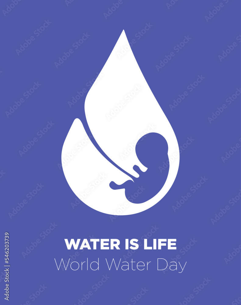 Water is life concept art for World Water Day on 22 march poster campaigns. Save earth water. can be used for banners, posters, greeting cards, websites, flyers. Water is life concept art for World Water Day on 22 march poster campaigns. Save earth water. can be used for banners, posters, greeting cards, websites, flyers.