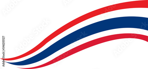 Vászonkép Thailand flag line art PNG