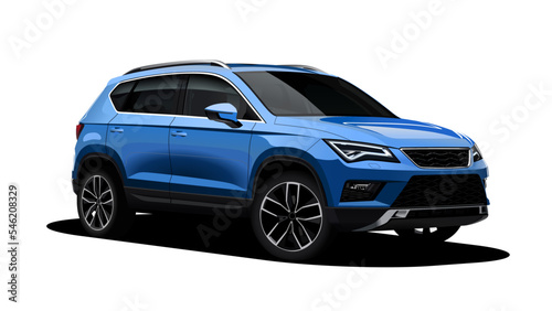 Blue Vector Realistic SUV  © Jalil