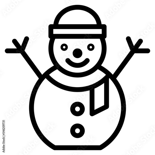 snowman outline icon