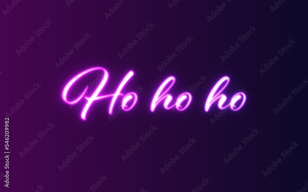 Christmas banner design with neon words ho ho ho. Christmas banner design with neon words ho ho ho.