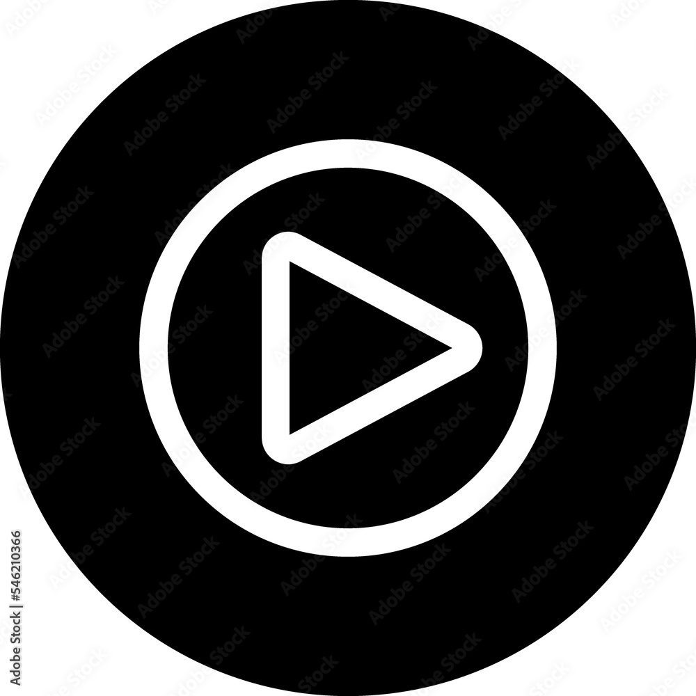 Play button glyph icon